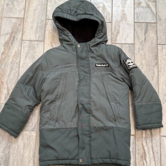 Timberland kids toddler size 4T gray Winter warm fleece lined coat - Picture 1 of 8